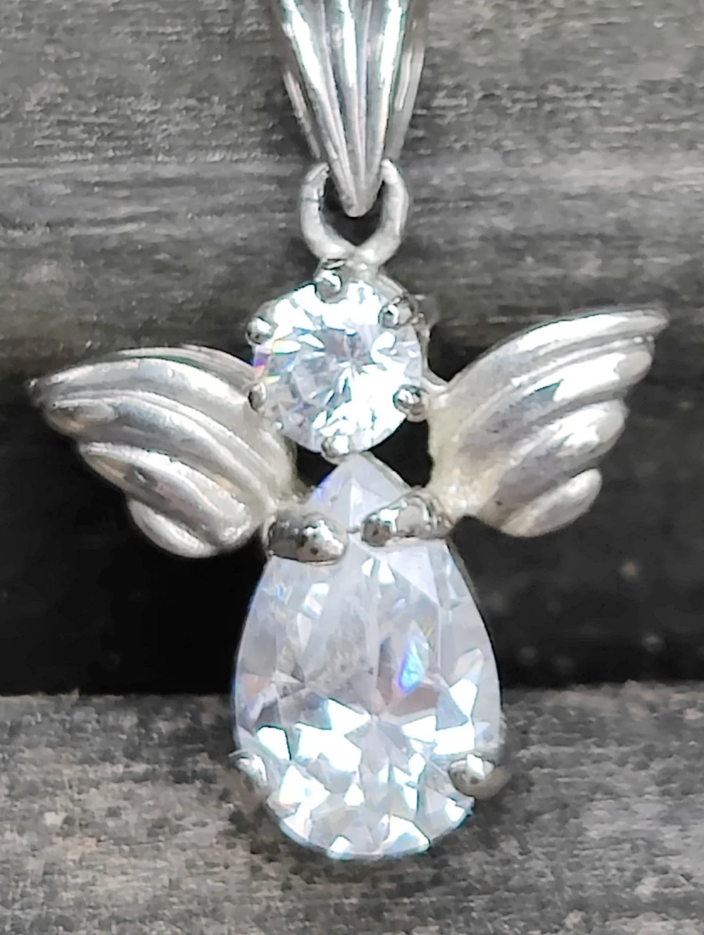 😇 Vintage Sterling Silver Angel Pendant - Picture 2 of 5